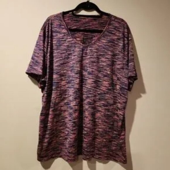 3/$10 Unbranded colorful short sleeve top with V neckline - Picture 1 of 5